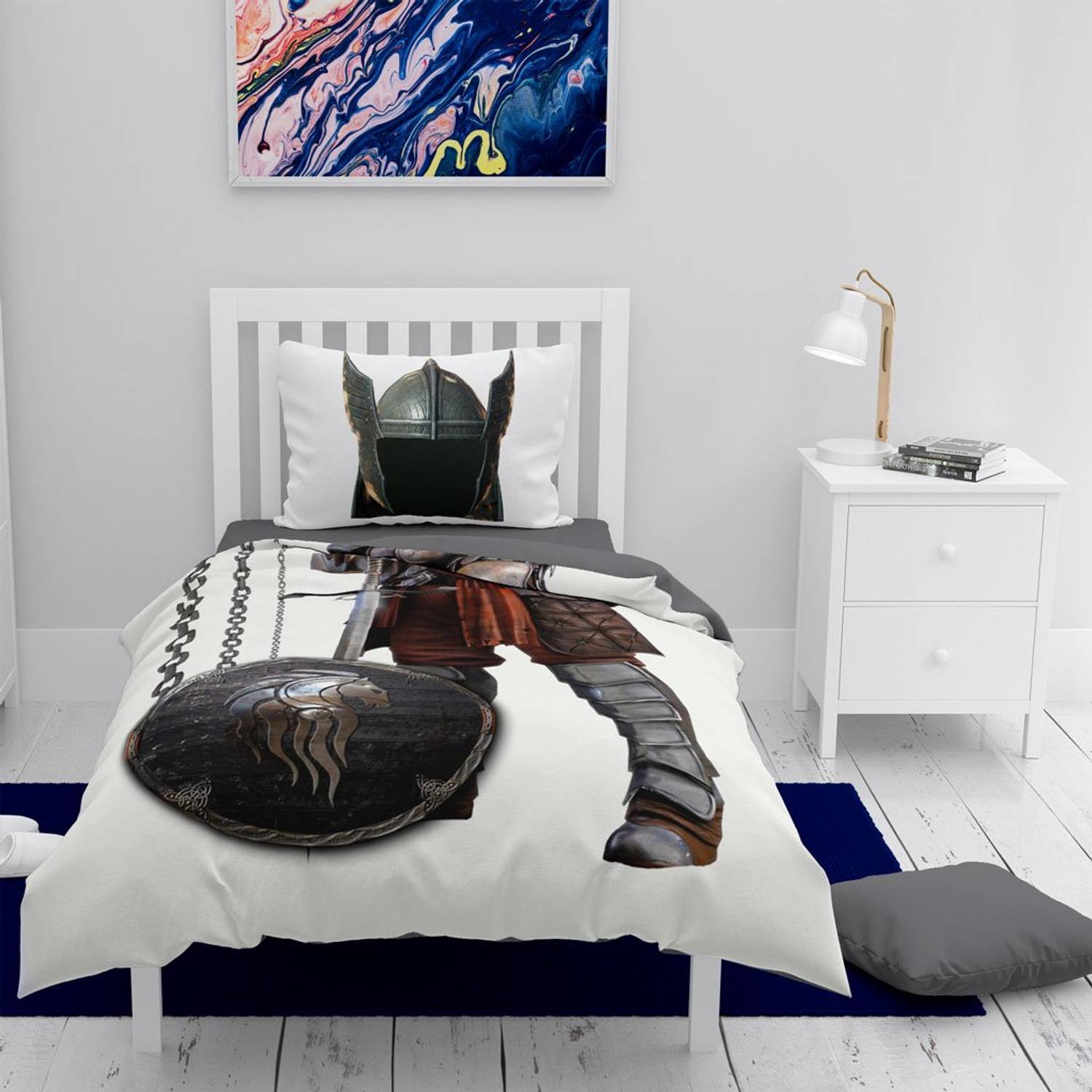 MonoHome Şövalye 3D Pamuk Saten Çocuk Nevresim Takımı