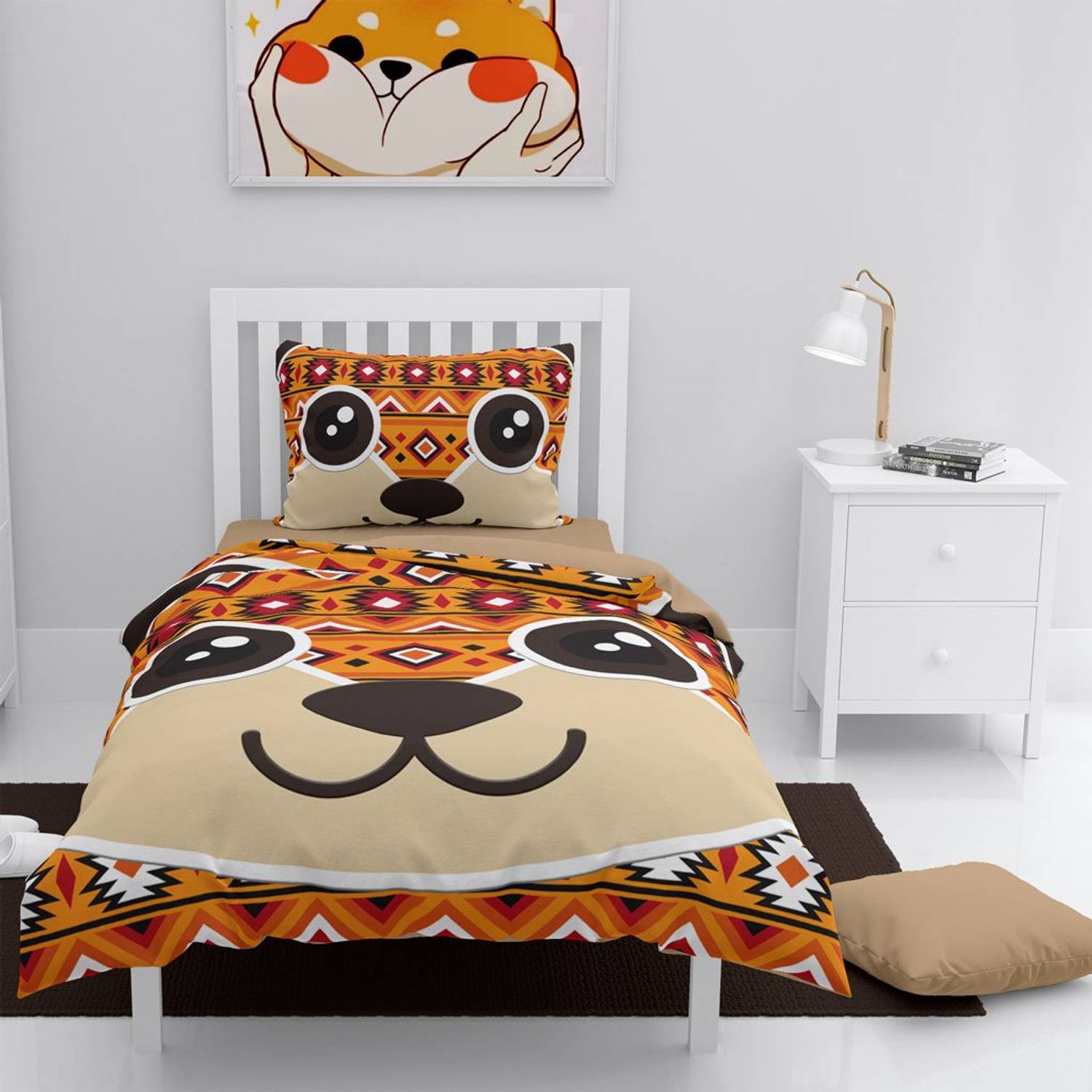 MonoHome Alvin 3D Cotton Satin Kids Duvet Cover Set