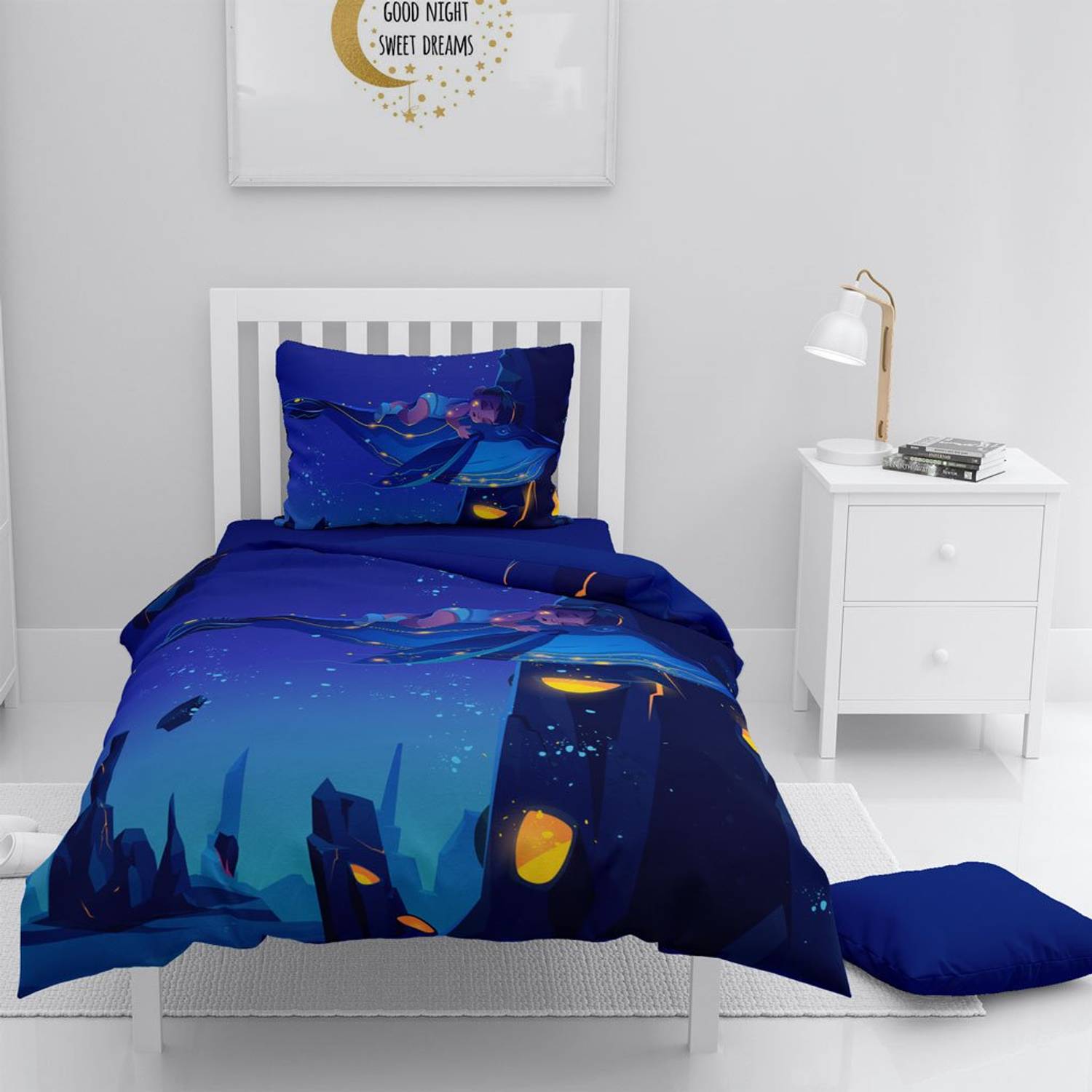 MonoHome Sleepy Girl 3D Cotton Satin Kids Duvet Cover Set