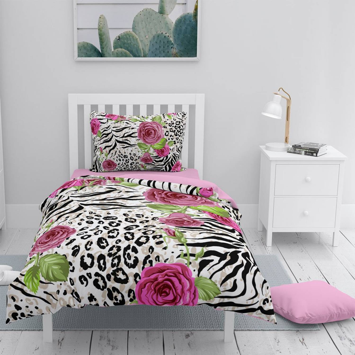 MonoHome Black Blob 3D Pamuk Saten Tek Kişilik Nevresim Takımı