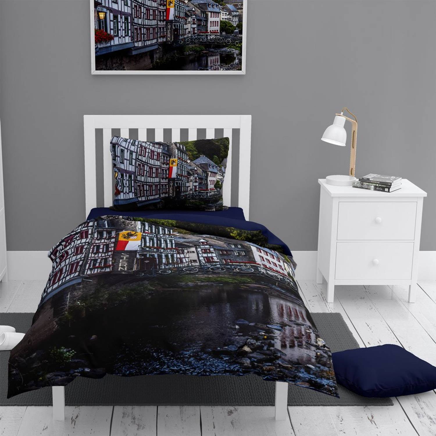 Набор постельного белья MonoHome Stern 3D из 100% хлопка, с двойным жаккардом, 160x220 см, с цифровой печатью и оригинальным дизайном