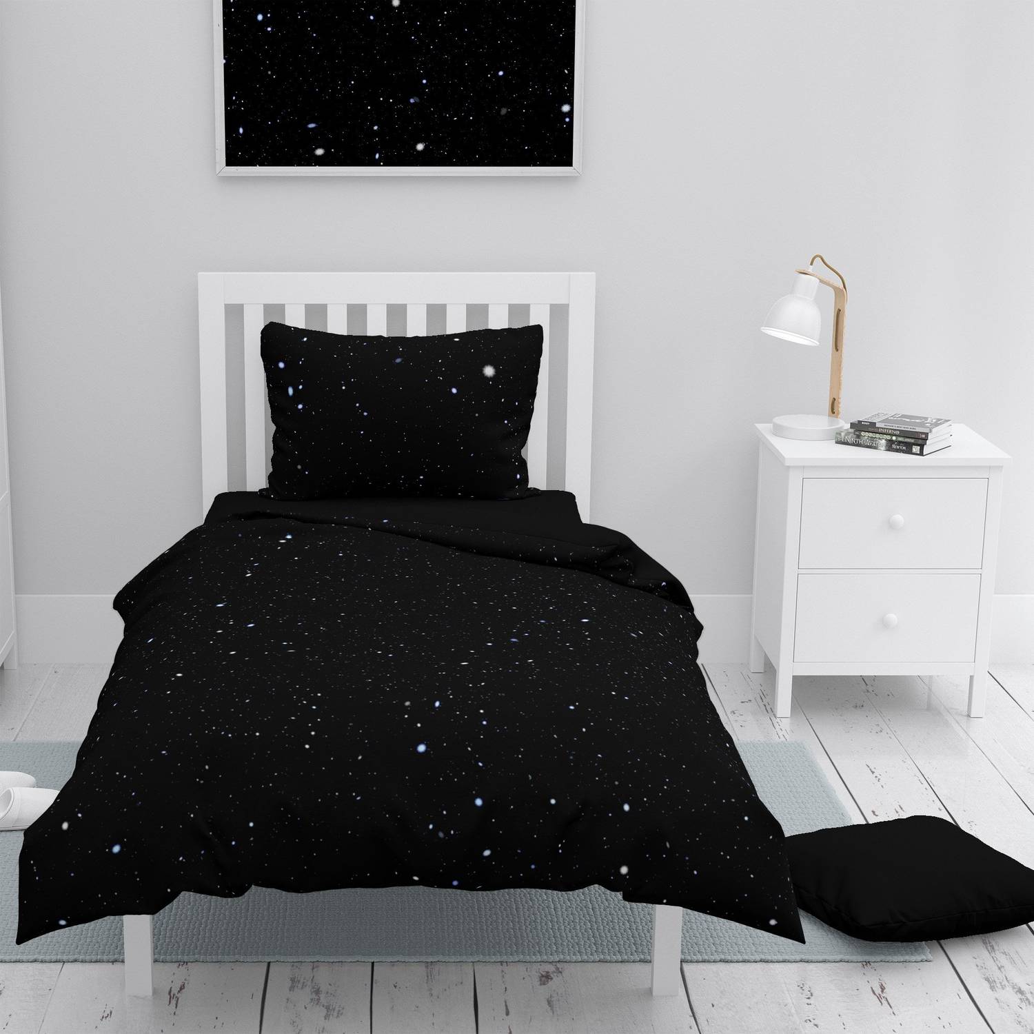 MonoHome Starly Night 3D Cotton Satin Single Duvet Cover Set