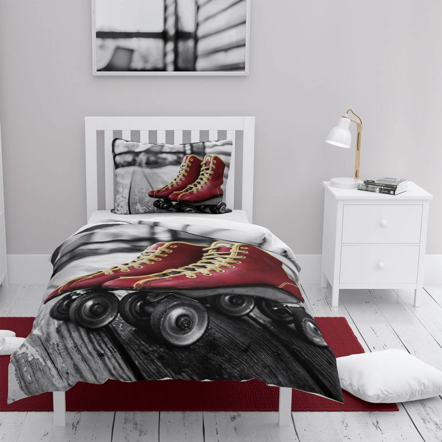 MonoHome Skate 3D Pamuk Saten Tek Kişilik Nevresim Takımı