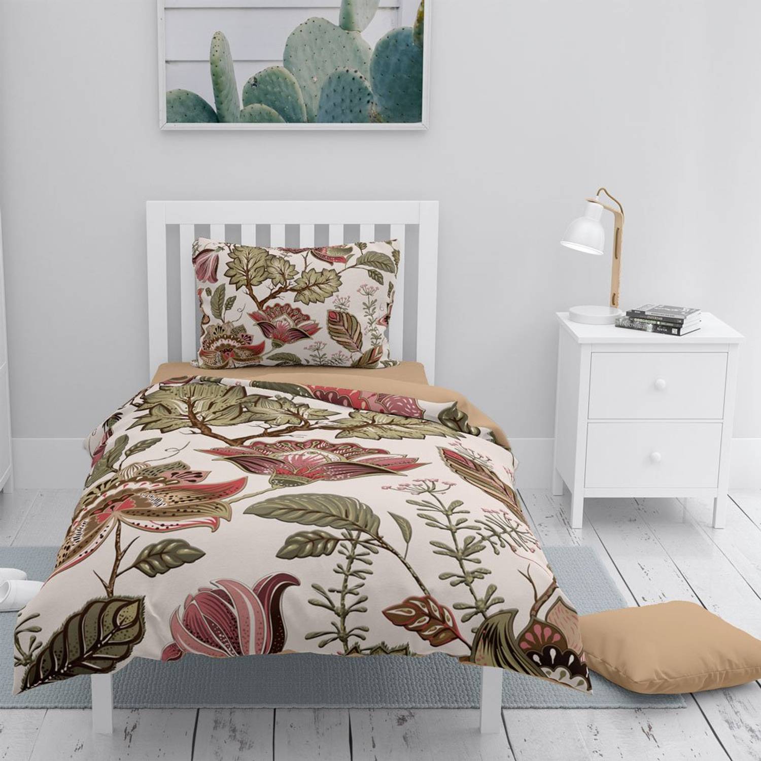 MonoHome Mimosa 3D Cotton Satin Single Duvet Cover Set