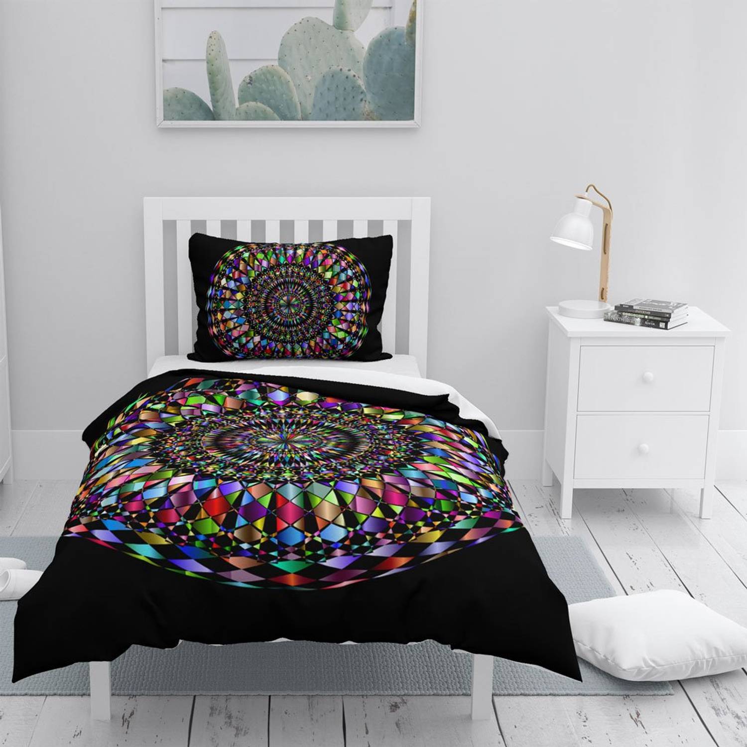 MonoHome Mandala 4 3D Pamuk Saten Tek Kişilik Nevresim Takımı