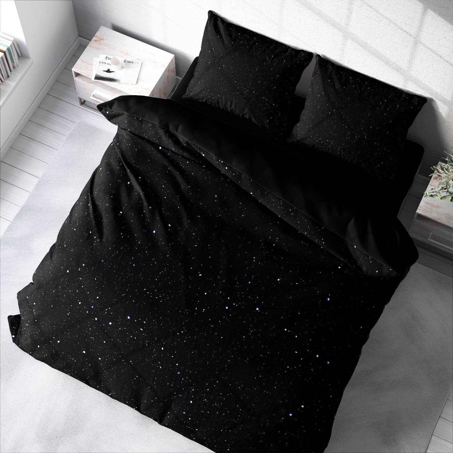 MonoHome Starly Night 3D Cotton Satin Double Duvet Cover Set