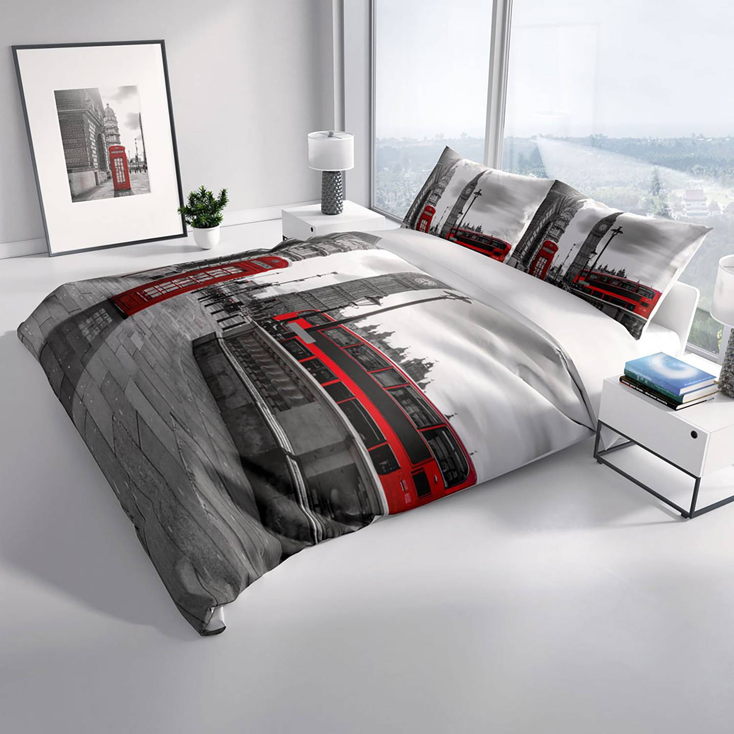 Комплект постільної білизни Cattleya London 3D з сатину, двоспальний, 200x220 см, органічний бавовняний, живі кольори, верхня тканина високої якості