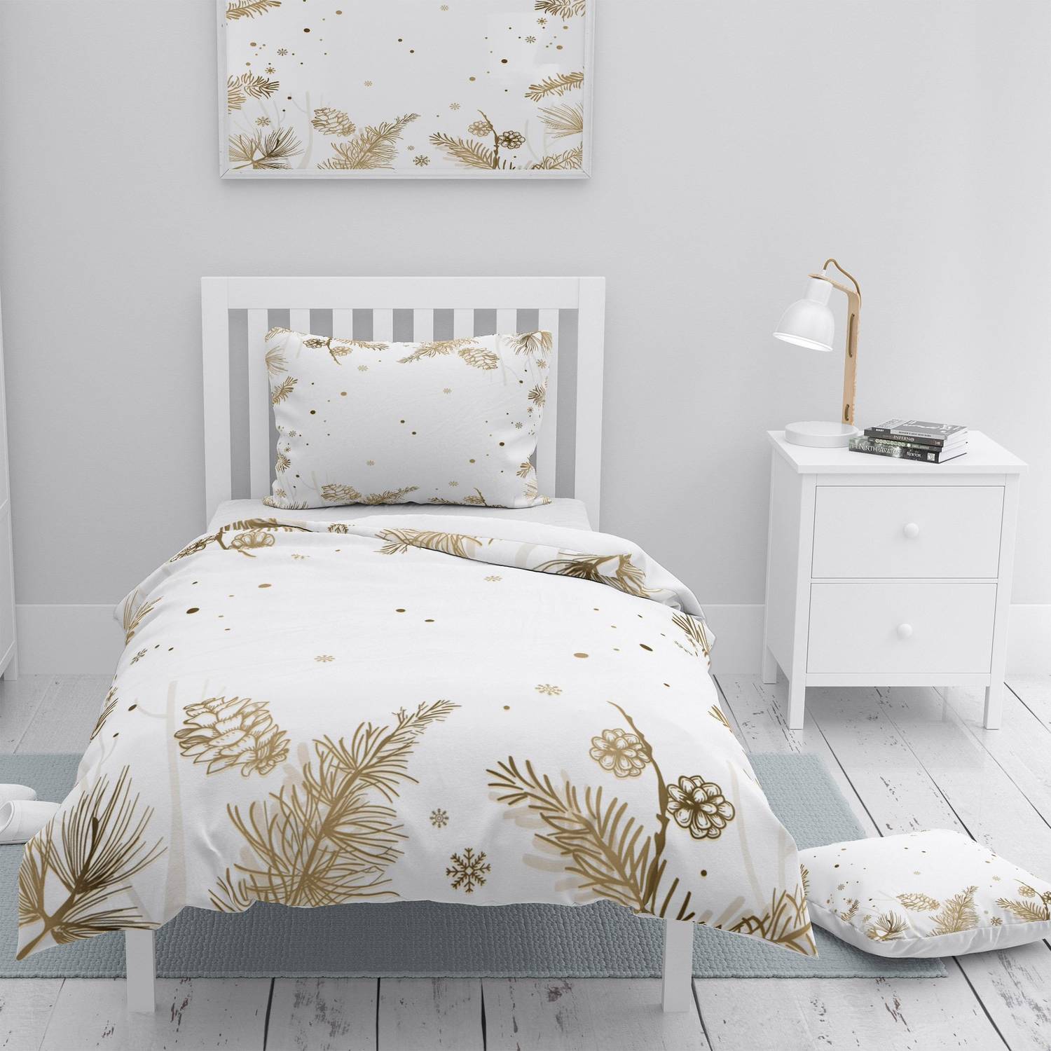 Набор постельного белья MonoHome Soft 3D из хлопкового сатина для односпальной кровати 160x220 см, яркие цвета, воздухопроницаемая ткань