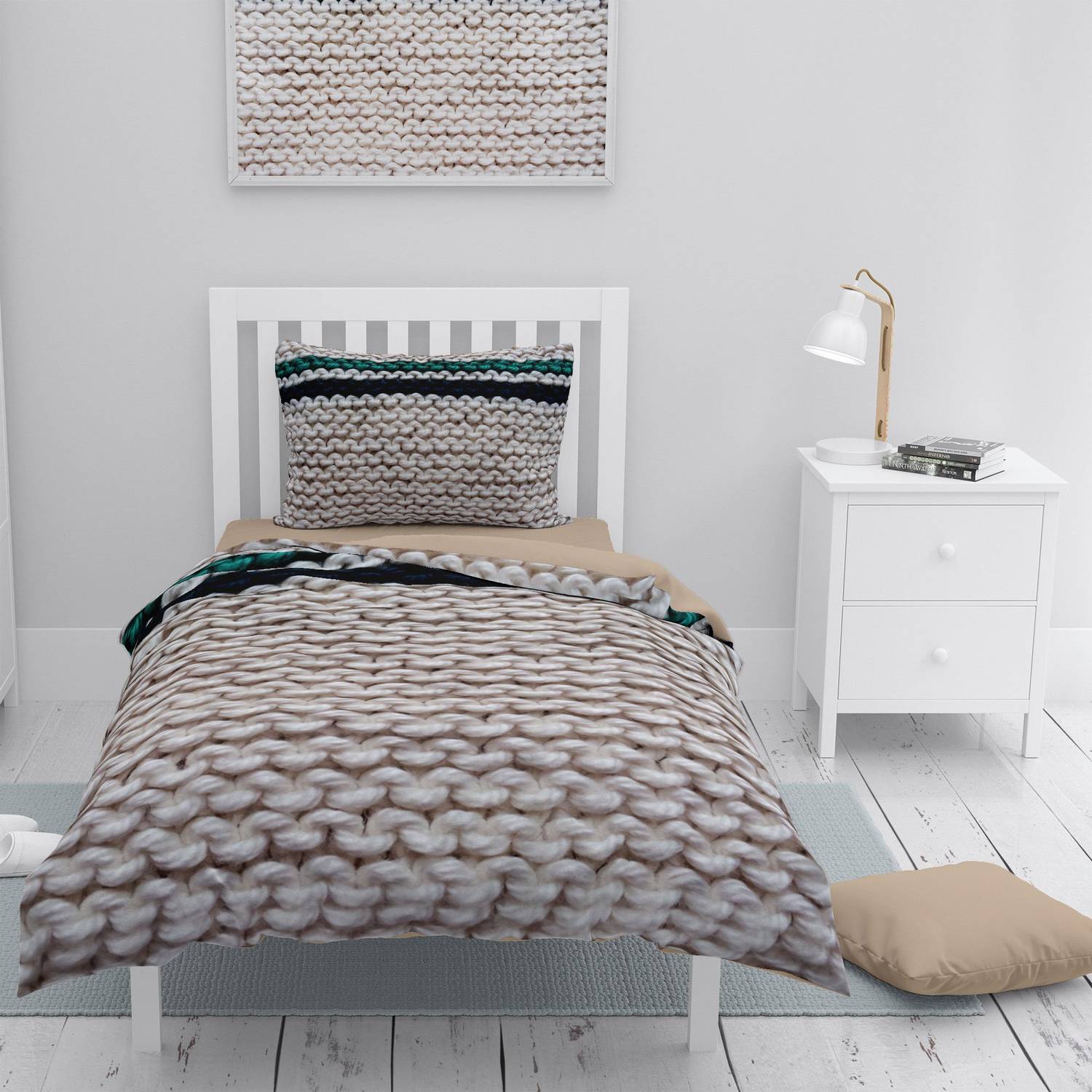 Односпальный комплект постельного белья MonoHome из 3D хлопка сатина, размер 160x220 см, цифровая печать ярких цветов, идеальный для комфортного сна