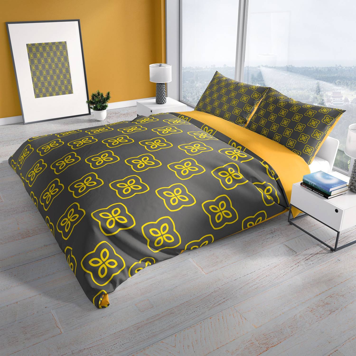 Комплект постельного белья PerlaSera Mosaic 3D из хлопкового сатина для двуспальной кровати, 200x220 см, с цифровым печатью и мягкой текстурой