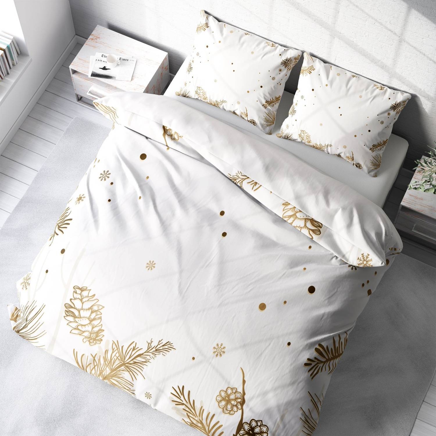 Комплект постельного белья Monohome Soft 3D из органического хлопка, 200x220 см, с цифровым принтом и высоким качеством материалов