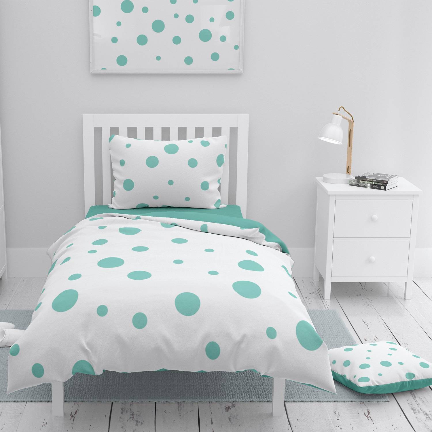 MonoHome Puantiye 3D Pamuk Saten Tek Kişilik Nevresim Takımı