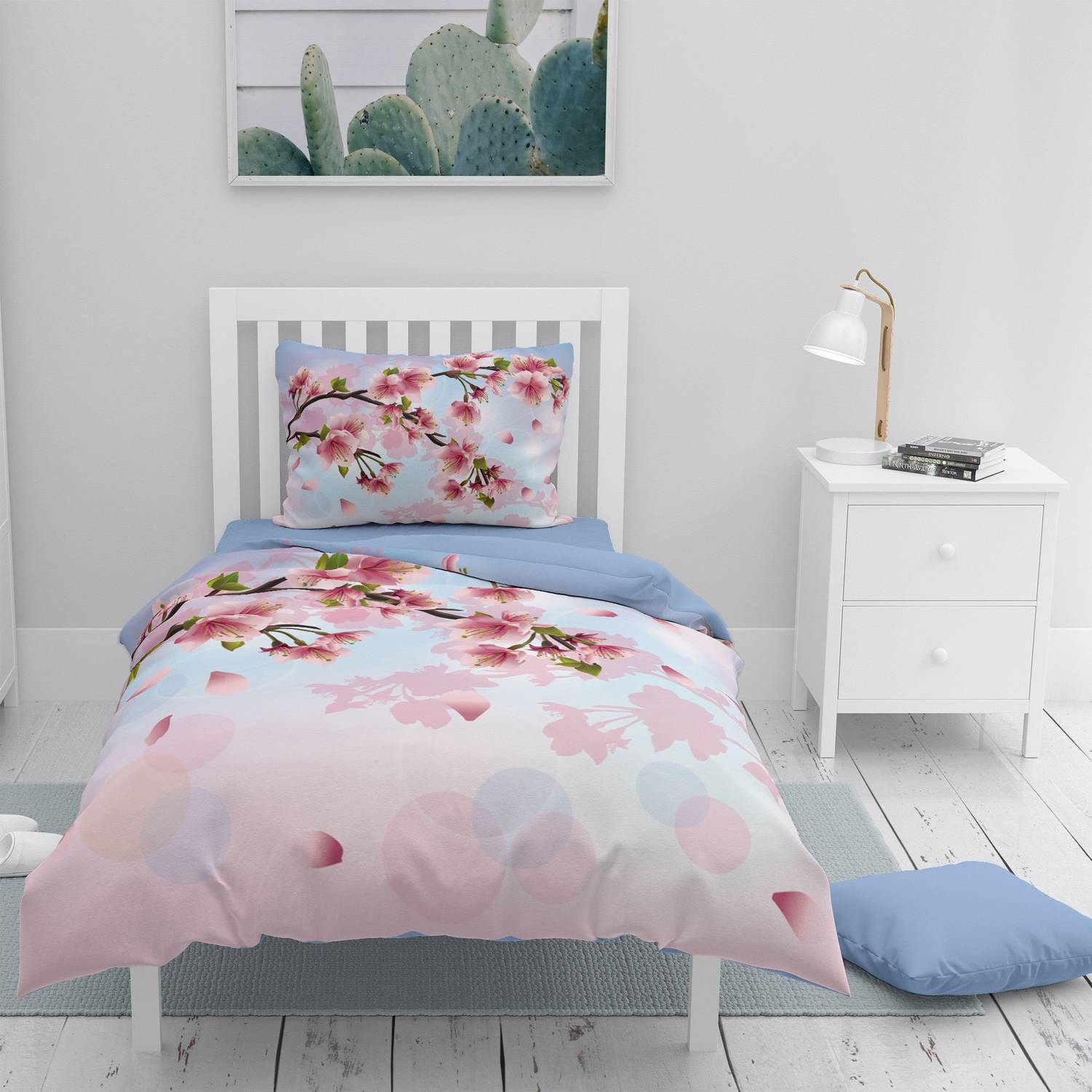 MonoHome Yeni Bahar 3D Pamuk Saten Tek Kişilik Nevresim Takımı