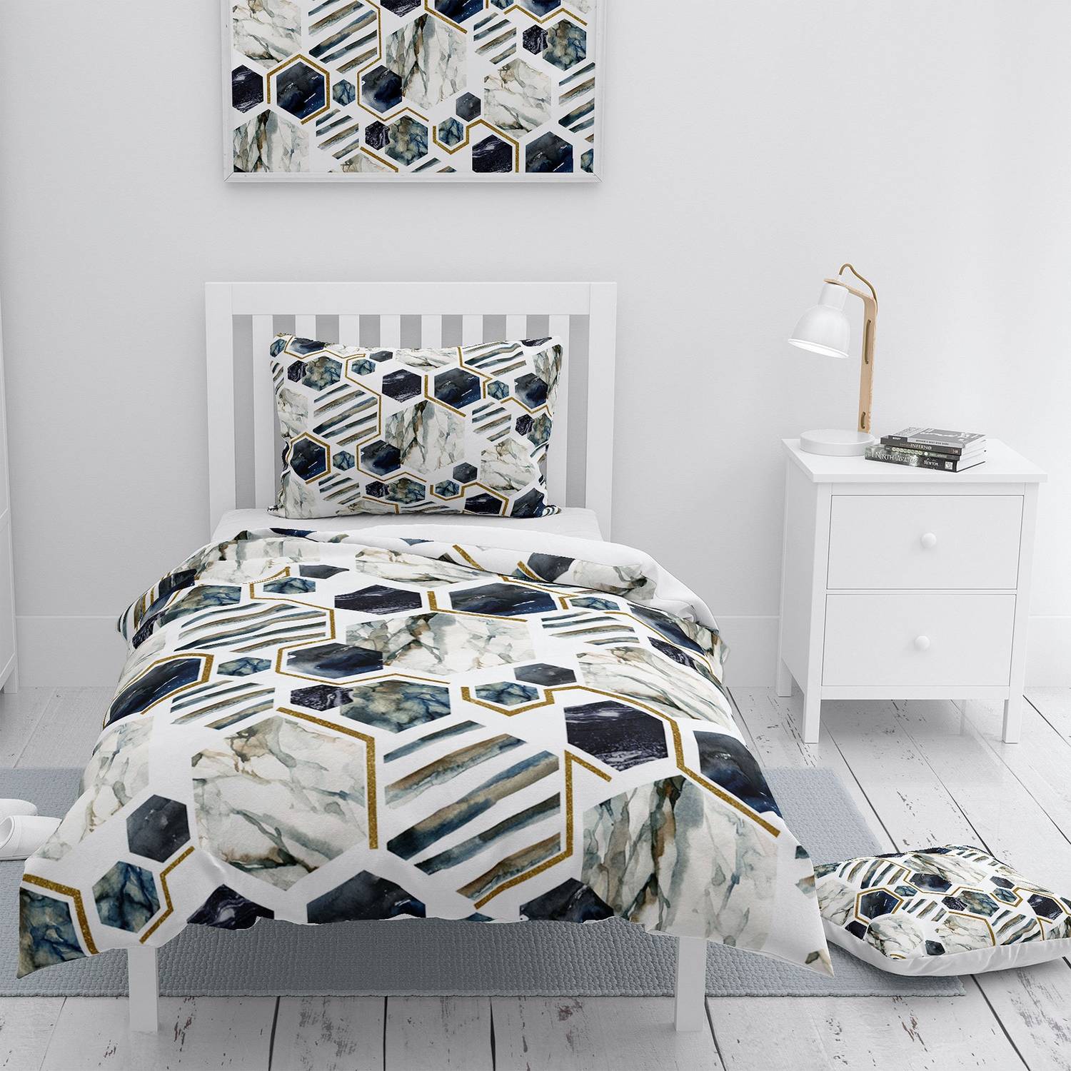 Наволочка NeoWhite 3D из хлопка сатина, 160x220 см, яркие цвета, экологичный, не теряет форму, дышащая ткань, с наволочкой 50x70 см