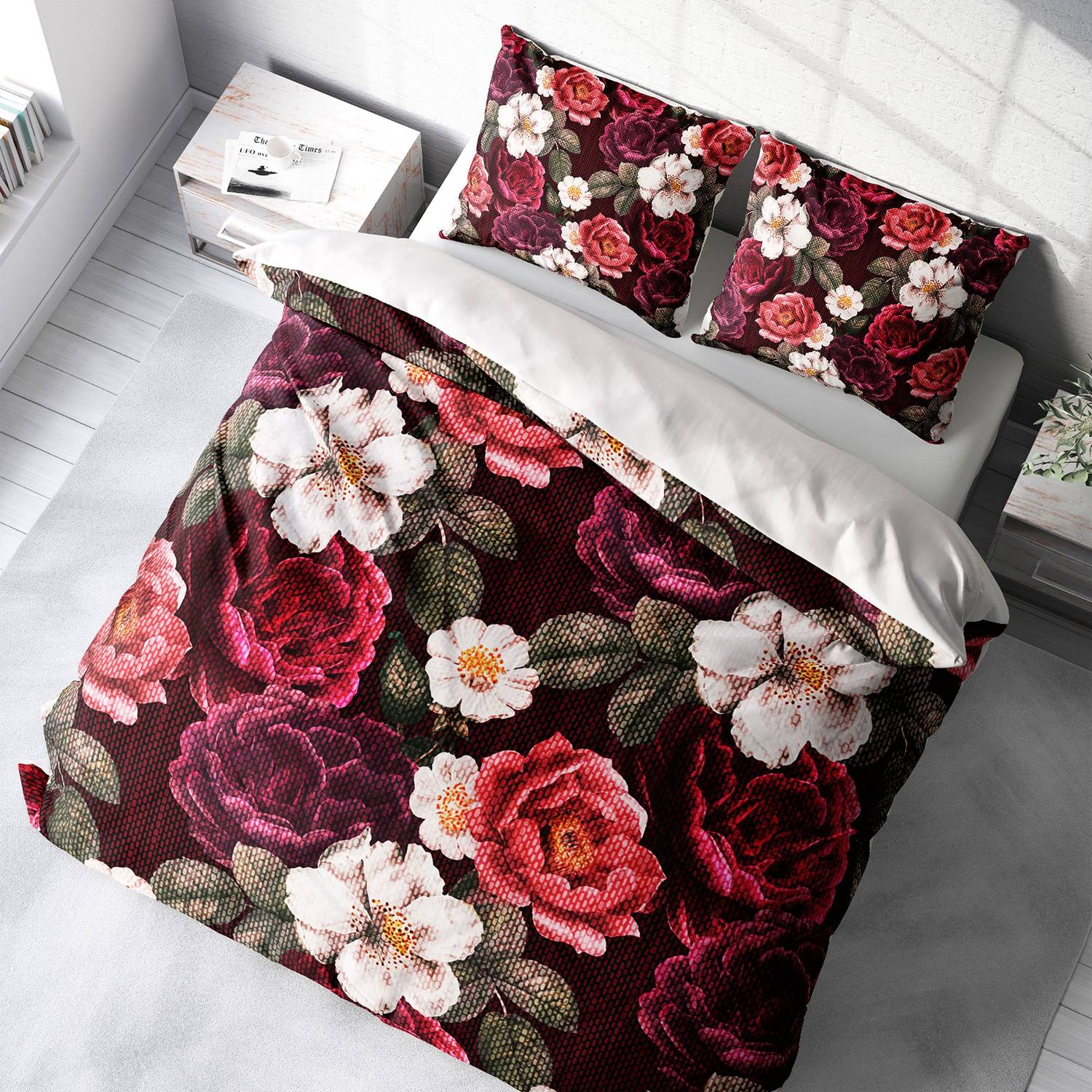 Комплект постельного белья MonoHome Goblen Dream 3D из хлопкового сатина для двуспальной кровати 200x220 см, яркие цвета, высокое качество, гарантированный комфорт