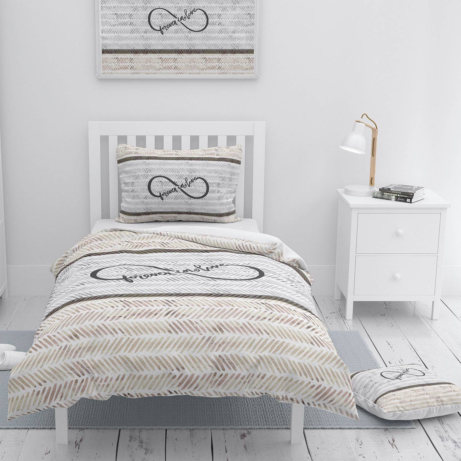 MonoHome İnfinity 3D Pamuk Saten Tek Kişilik Nevresim Takımı