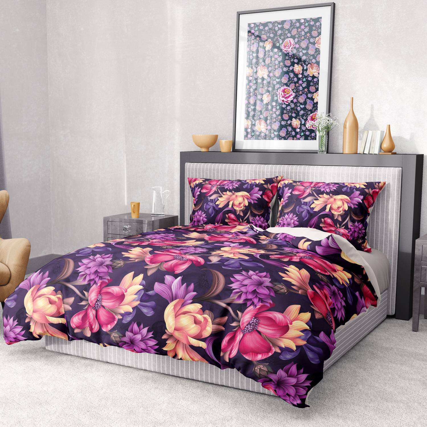 Monohome Premium Luxury Double Duvet Cover Set 3D Cotton Satin Hürrem