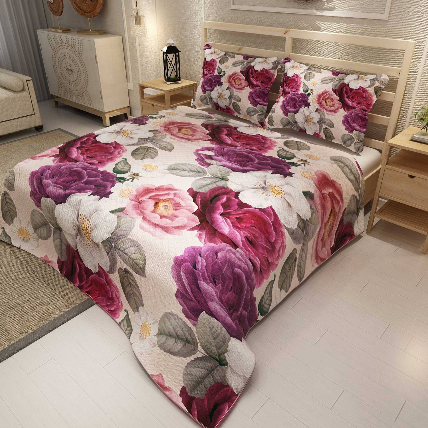 MonoHome Pique Set Jacquard Woven 3D Digital Print Flower Dream