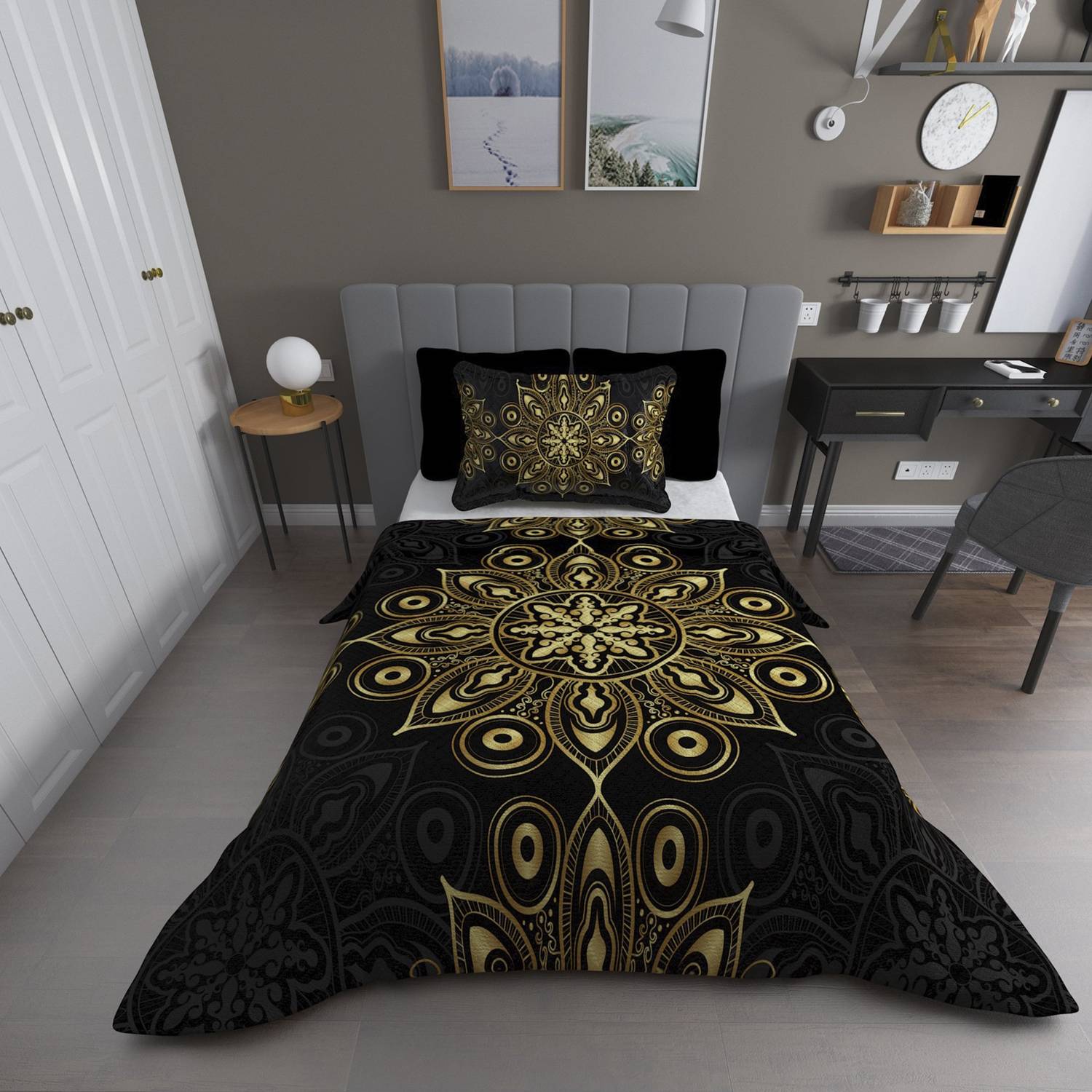 MonoHome Single Pique Set Jacquard Woven Cotton 3D Motif Design