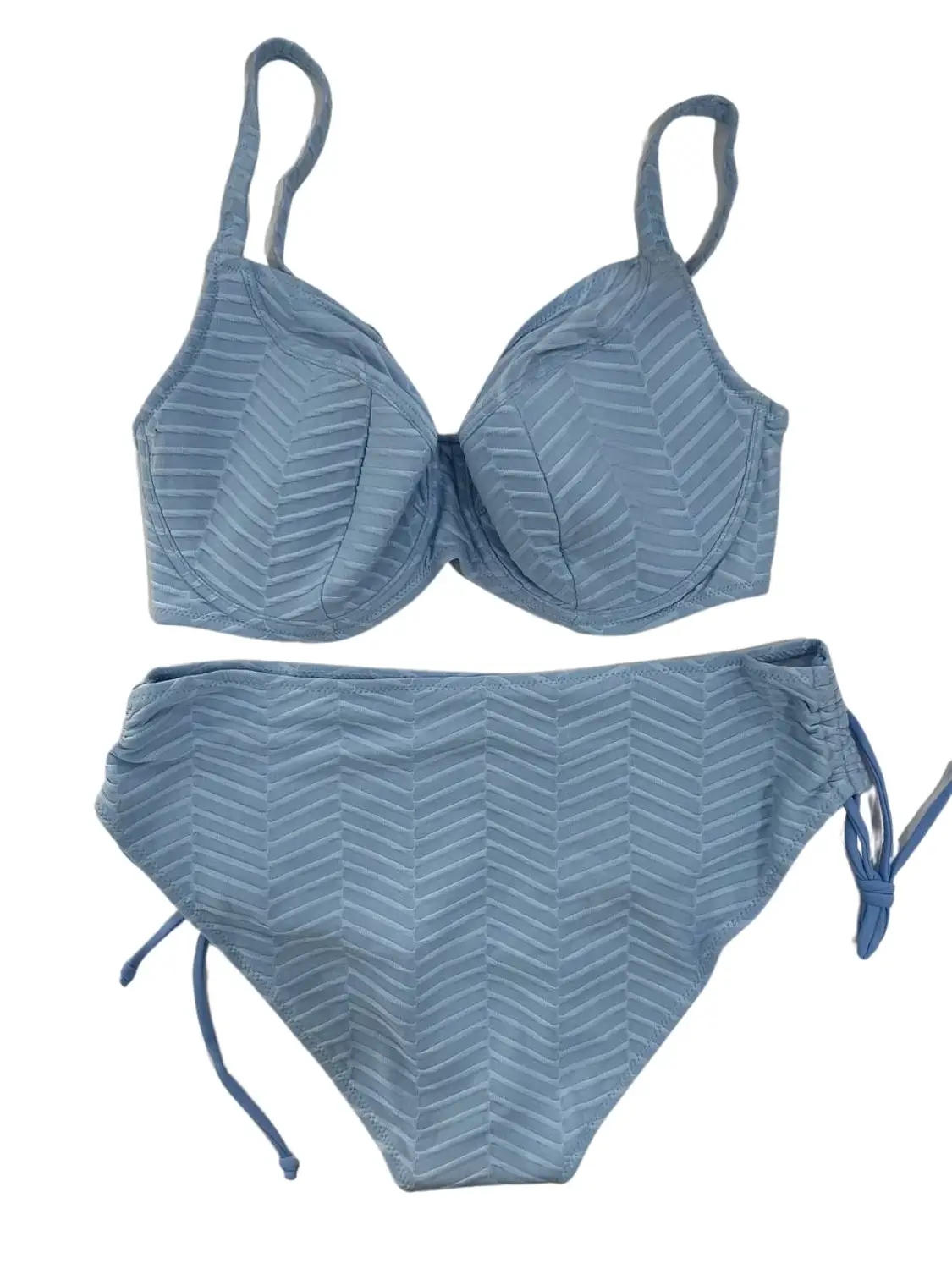 Жіночий бікіні-сет великого розміру з візерунком, підкладка, регульовані бретелі, металеве кріплення на спині, 82% поліестер, 18% еластан