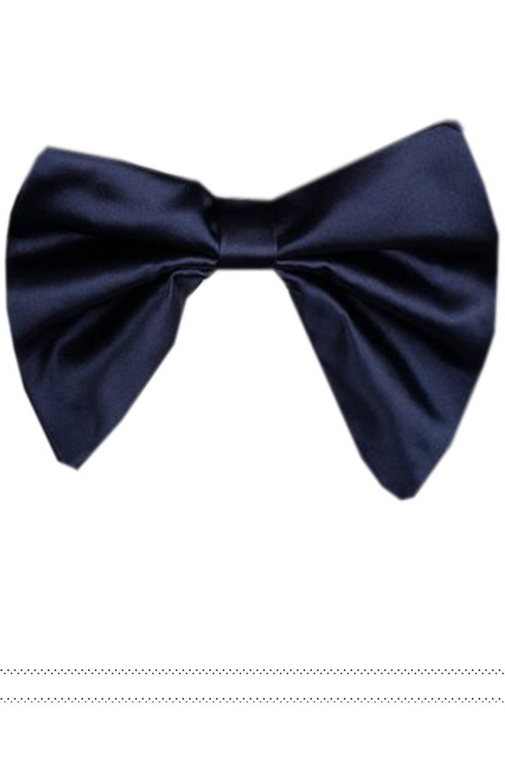 ربطة عنق مدببة للرجال باللون الأزرق الداكن للكبار