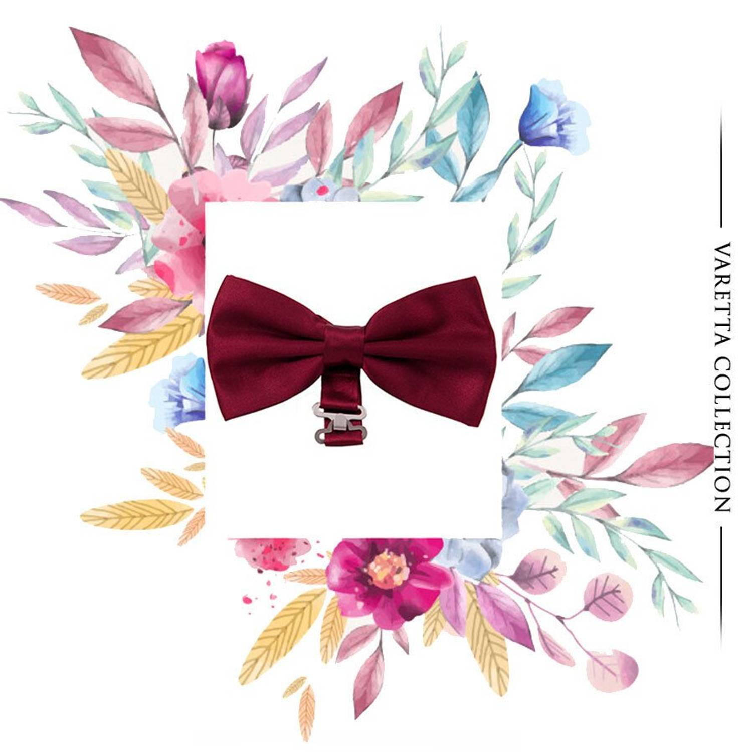 ربطة عنق للرجال قابلة للتعديل بلون واحد عنابي اللون