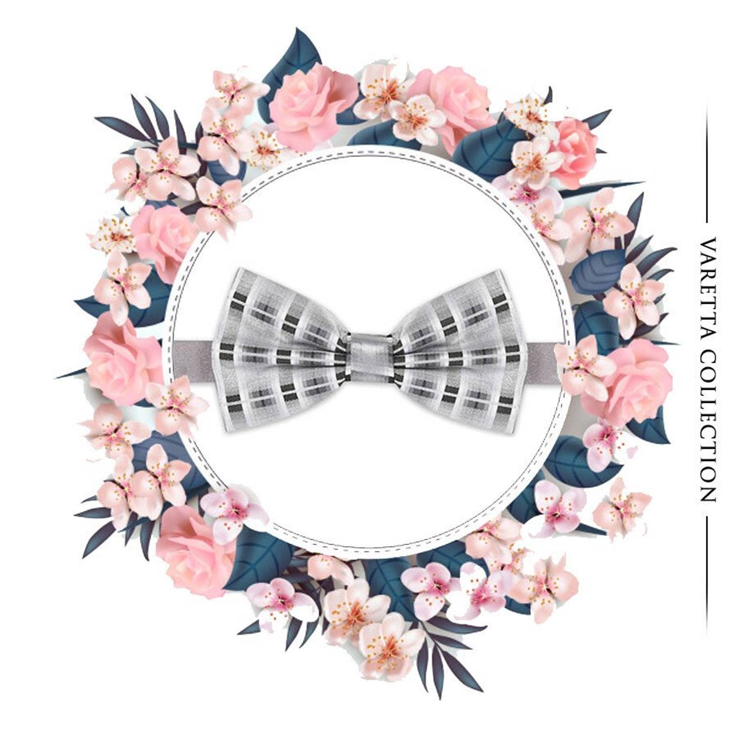 Регульований чоловічий метелик сірого кольору VARETTA для дорослих, 100% поліестер, універсальний розмір для особливих випадків