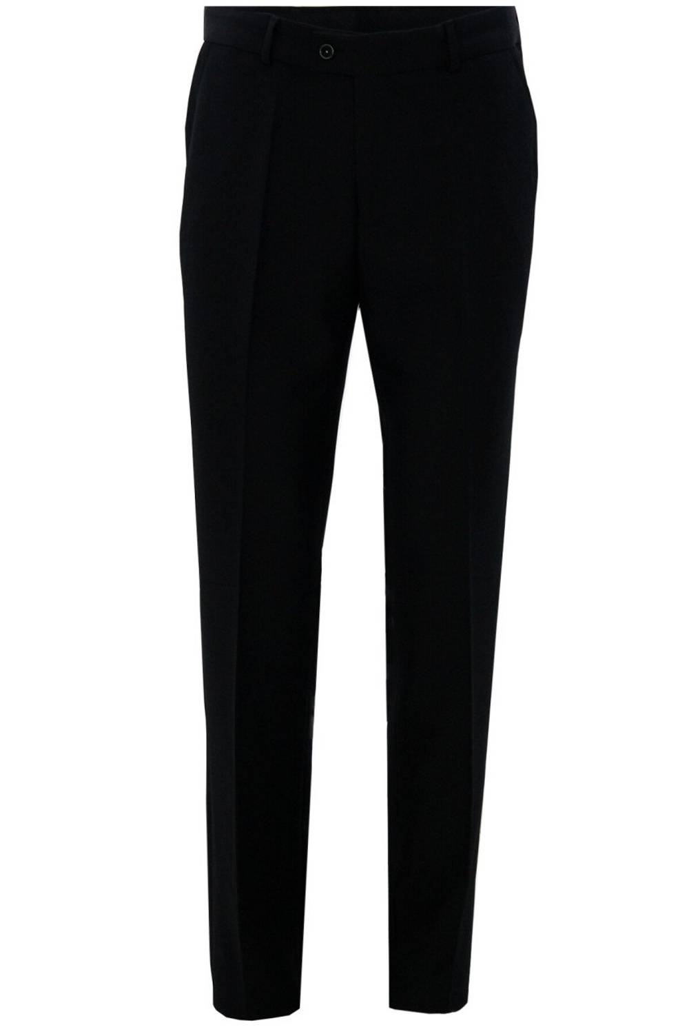 Men's Black Fabric Trousers