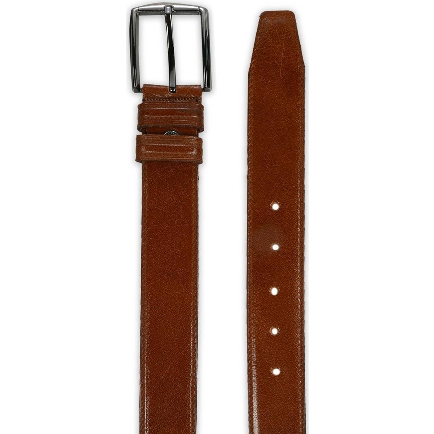 Чоловічий ремінь Varetta з коричневим швом, шкіряний, ширина 3,5 см, доступний у розмірах 110-135 см