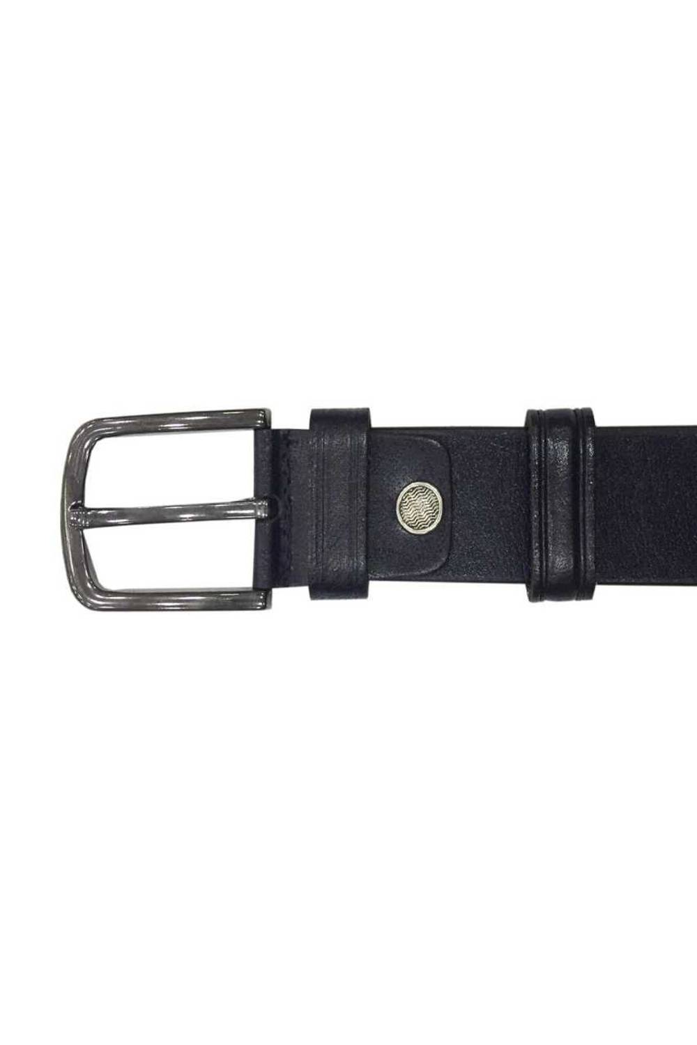 Varetta Men's Dark Navy Blue Flat Leather Belt