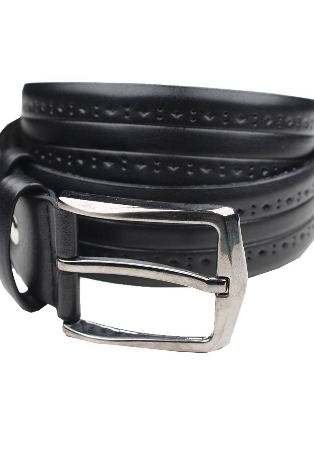 حزام فاريتا أسود منقوش غير لامع للرجال