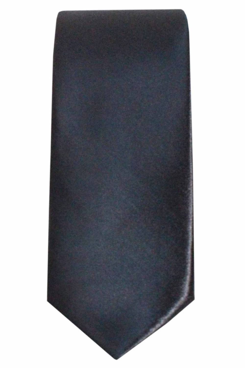 ربطة عنق رجالية مستقيمة من الساتان بلون مدخن