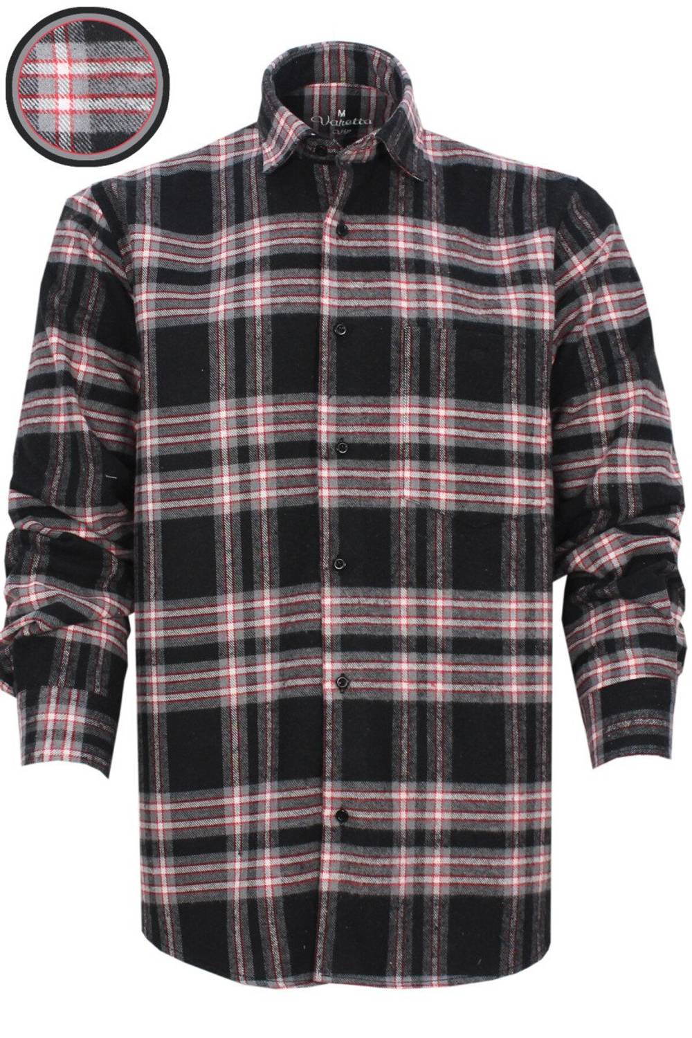 Men's Black Classic Cut Thick Winter Lumberjack Shirt
