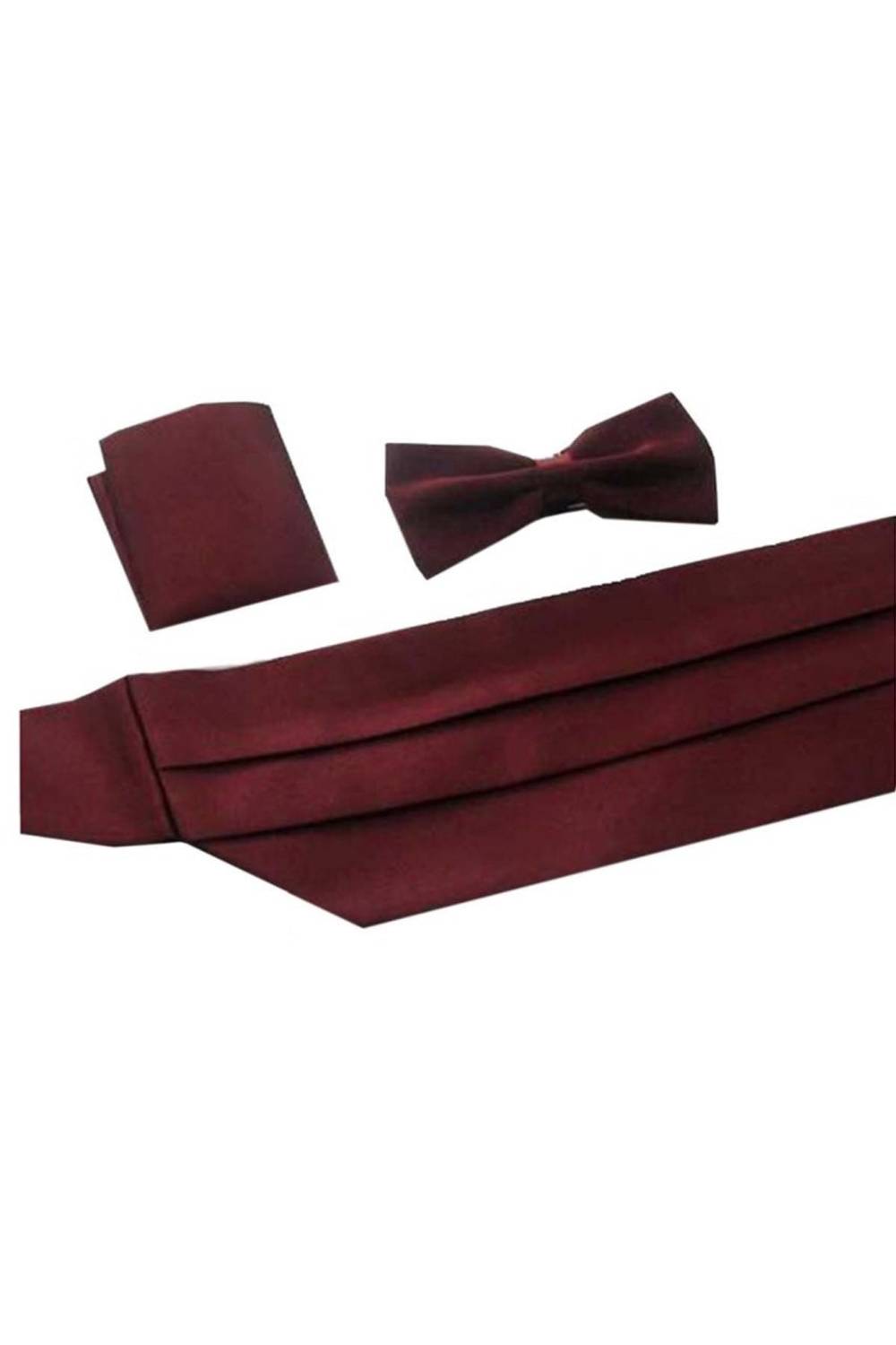 Men's Claret Red Groom Sash Set