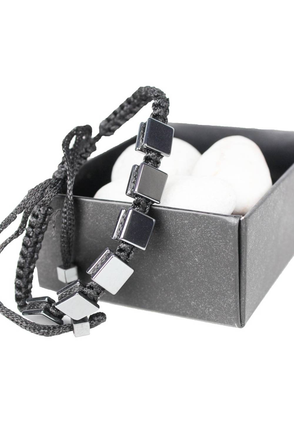 Чоловічий браслет сірий-чорний набір з нержавіючої сталі VARETTA стандартного розміру