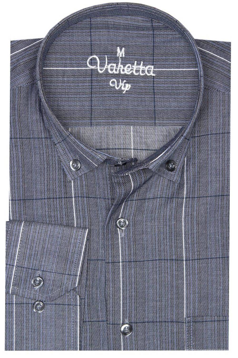 Varetta Men's Smoked Classic Cut Pocket Long Sleeve Shirt
