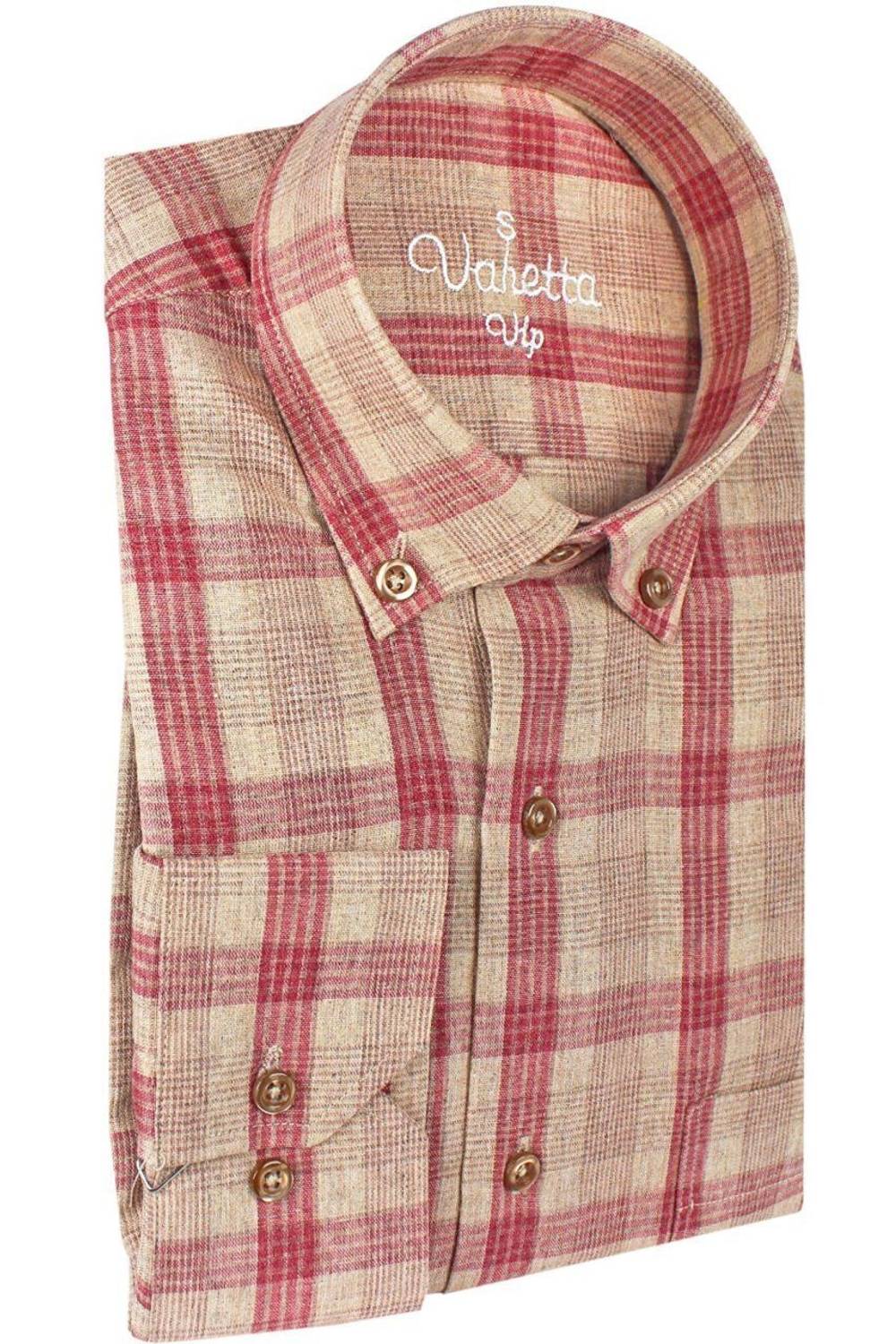 Чоловіча коричнева рубашка з довгими рукавами, класичного крою, з кишенею, 100% бавовна, вироблено в Туреччині