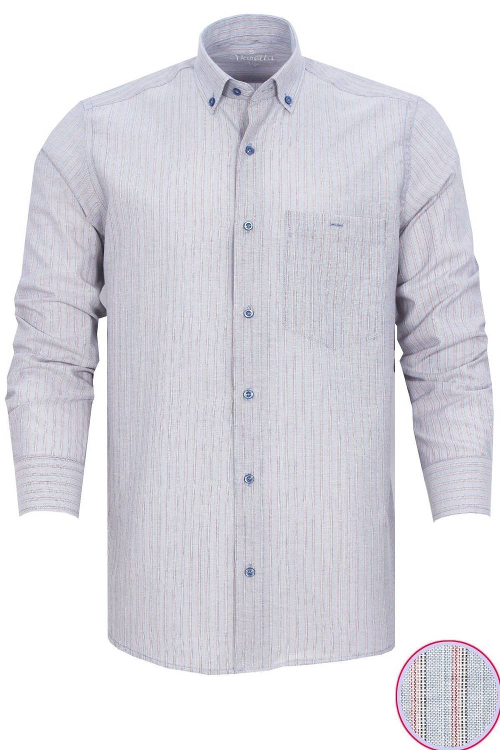 Varetta Men's Soft Blue Checked Long Sleeve Classic Cut Collar Buttoned Shirt