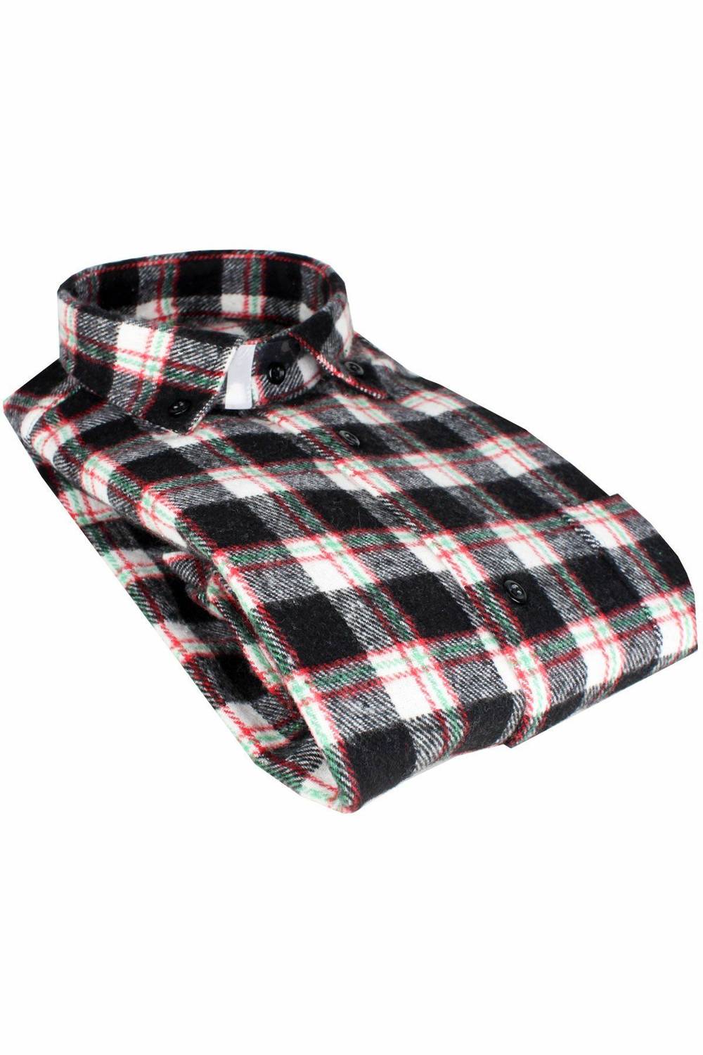 Varetta Men's Black Thick Winter Pocketed Lumberjack Shirt