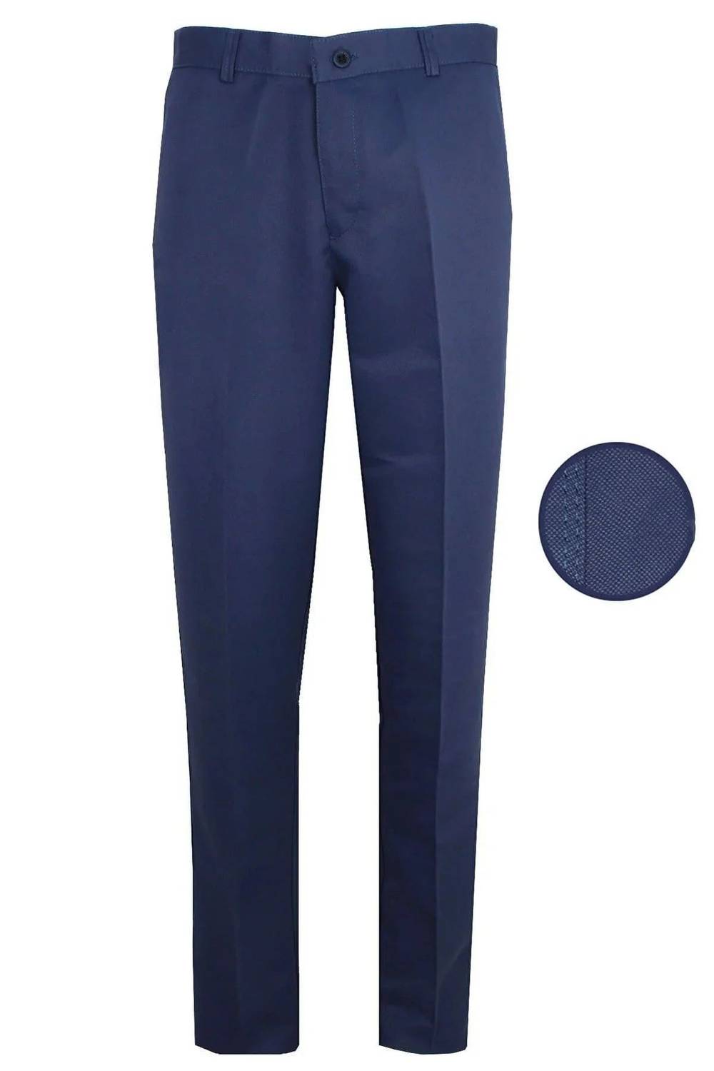 Varetta Erkek Mavi Klasik Kesim Keten Pantolon