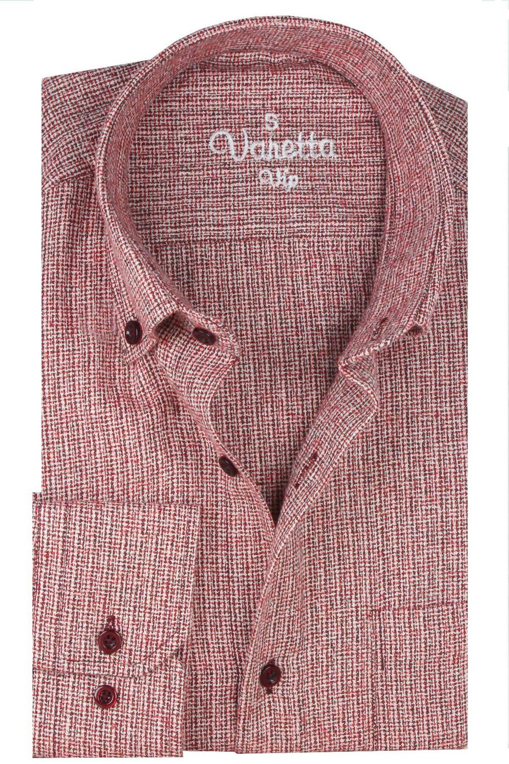 Varetta Erkek Bordo Kışlık Geniş Kesim Cepli Gömlek