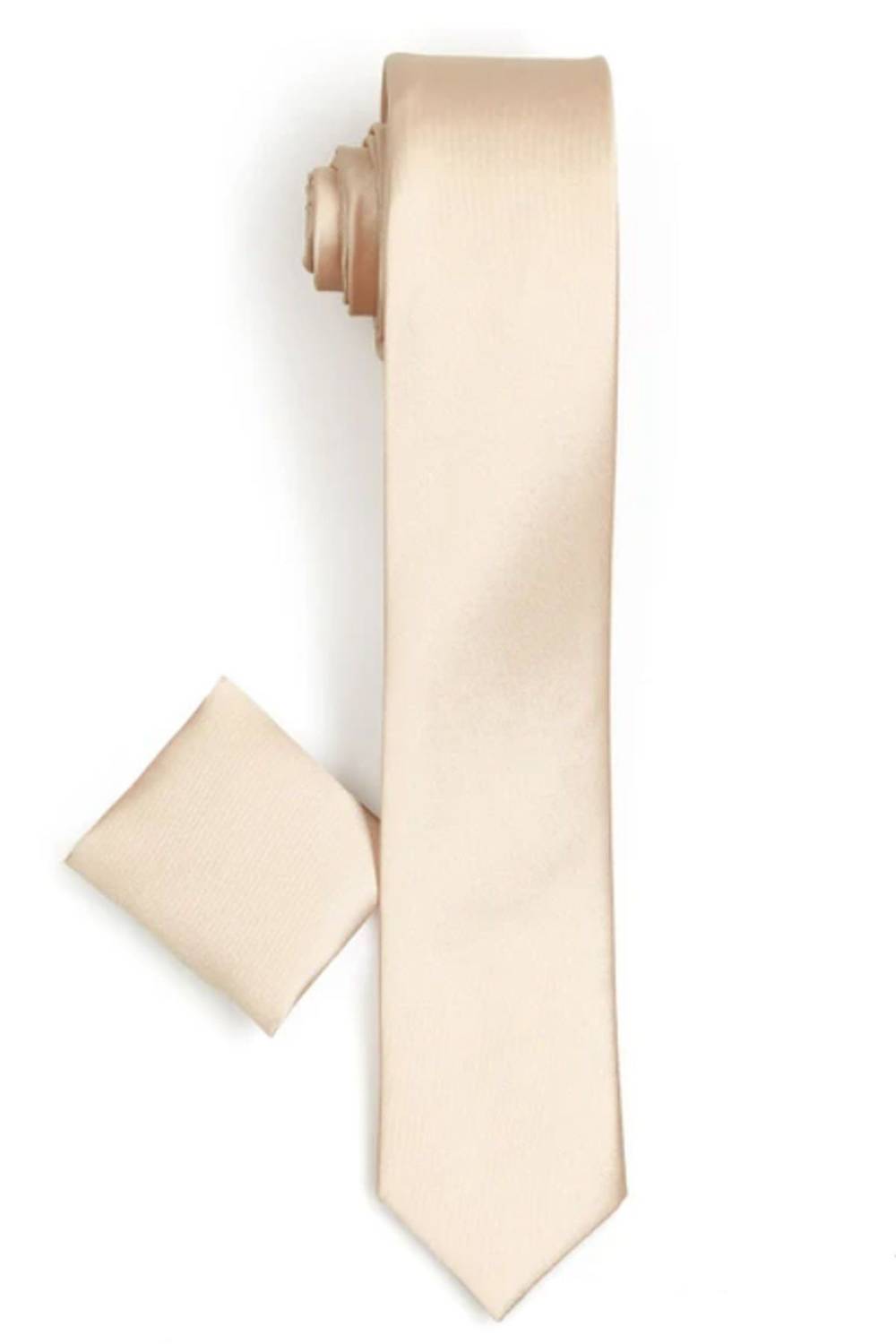 Varetta Erkek Krem Slim Kesim Mendilli Kravat