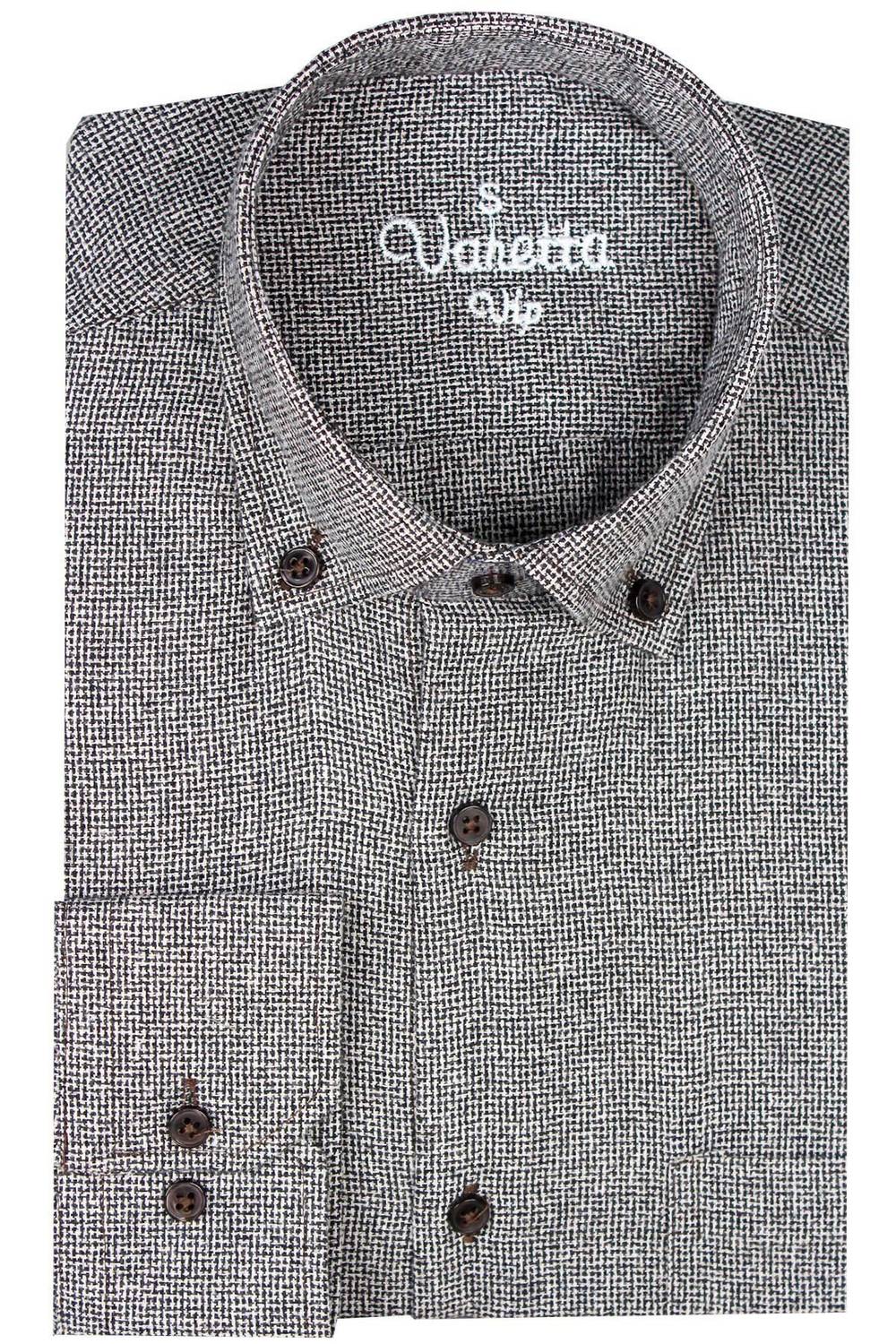 Varetta Erkek Siyah Beyaz Kışlık Geniş Kesim Cepli Gömlek