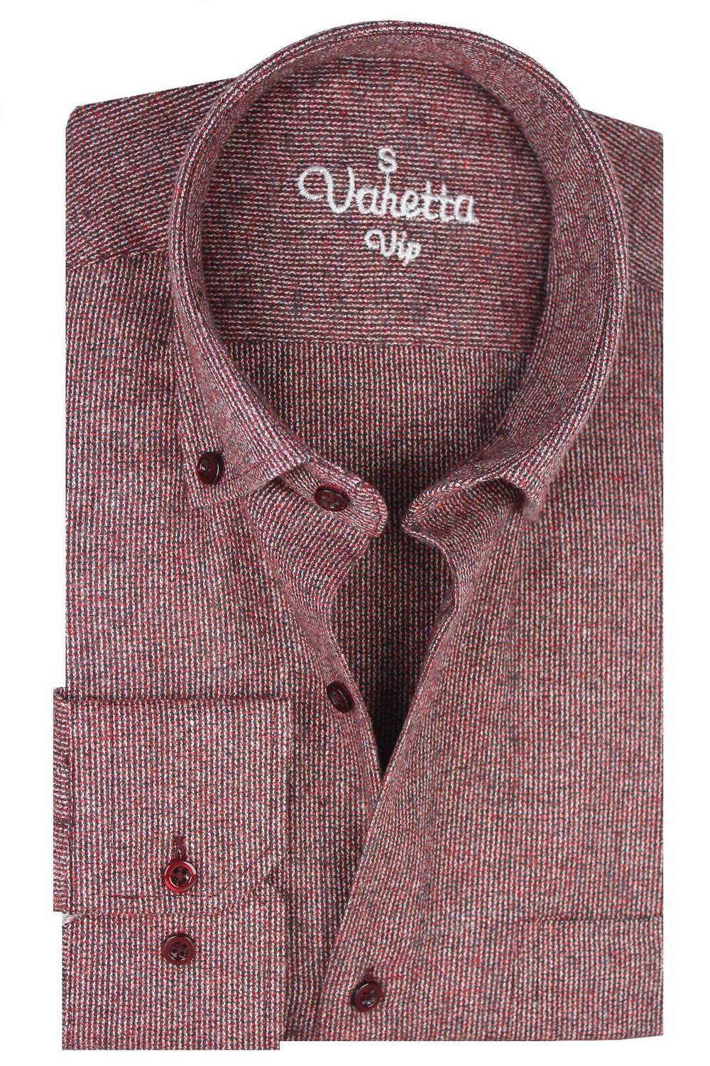 قميص شتوي واسع الرجال بوردو مع جيوب، تصميم عصري للموسم البارد، مصنوع من القطن 100%، يوفر راحة وأناقة في الاستخدام اليومي