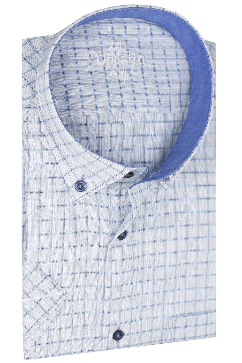 Varetta Erkek Mavi Büyük Beden Kısa Kollu Gömlek