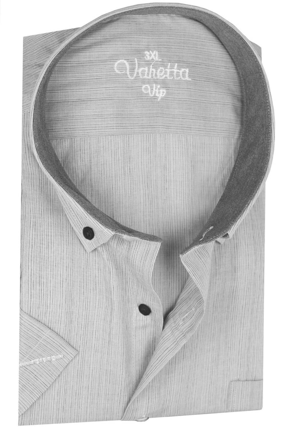 Varetta Erkek Gri Büyük Beden Kısa Kollu Gömlek