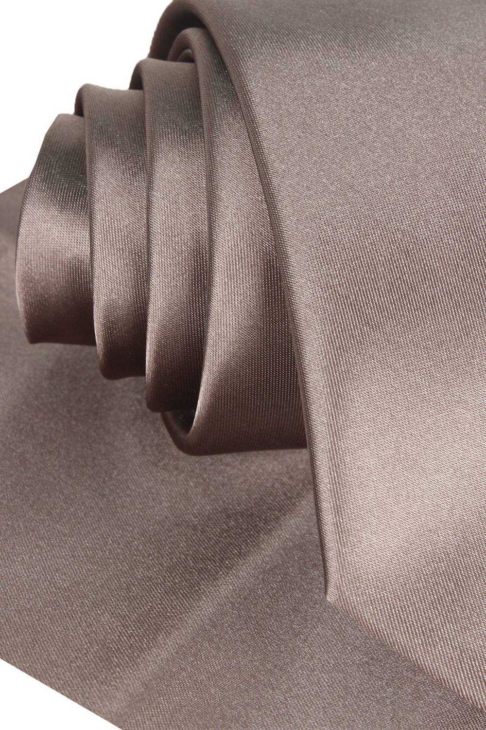 Varetta Erkek Bronz Kahve Slim Kesim Mendilli Kravat