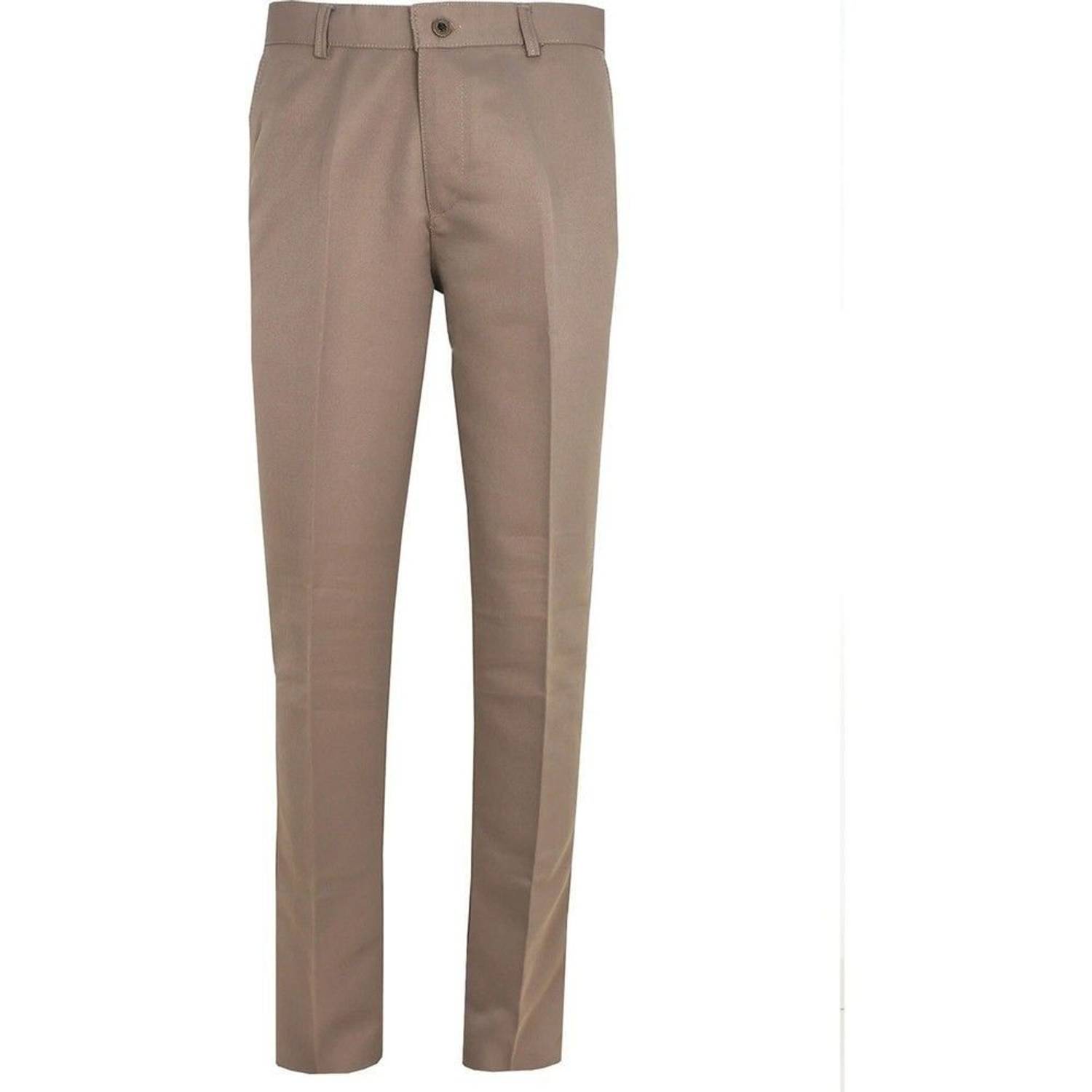 Men's Tan Dobby Linen Trousers