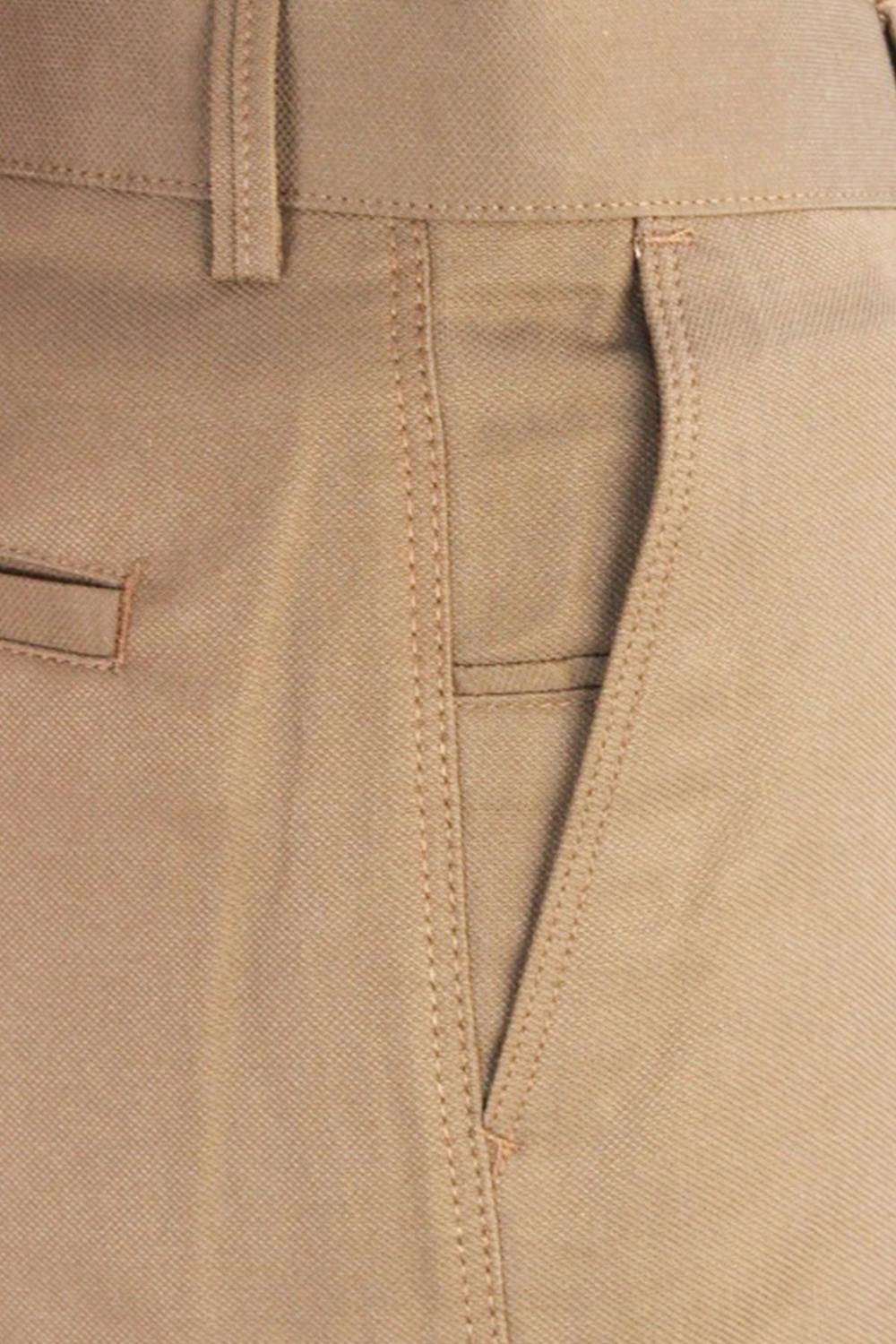 Varetta Erkek Taba Klasik Kesim Cepli Keten Pantolon