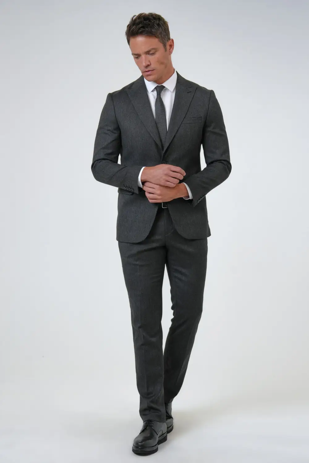 Regular Kalıp Armürlü Takım Elbise